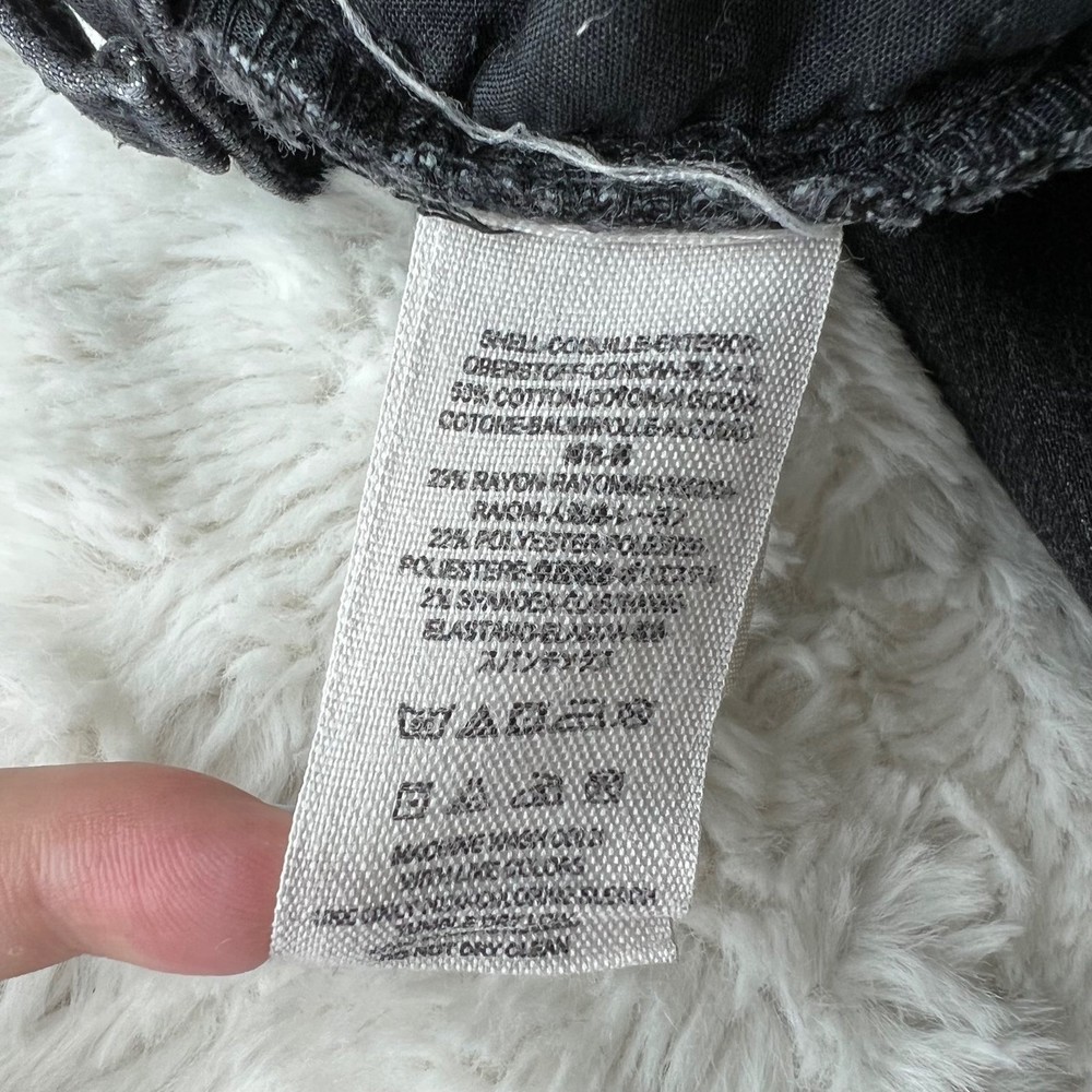 Free People Washed Black Moto Skinny Jeans 27 - Picture 4 of 10